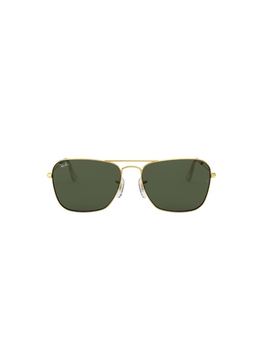 New Ray-Ban Unisex Sunglasses Gold Square Green Lens Metal Frame Ray Ban RB3136
